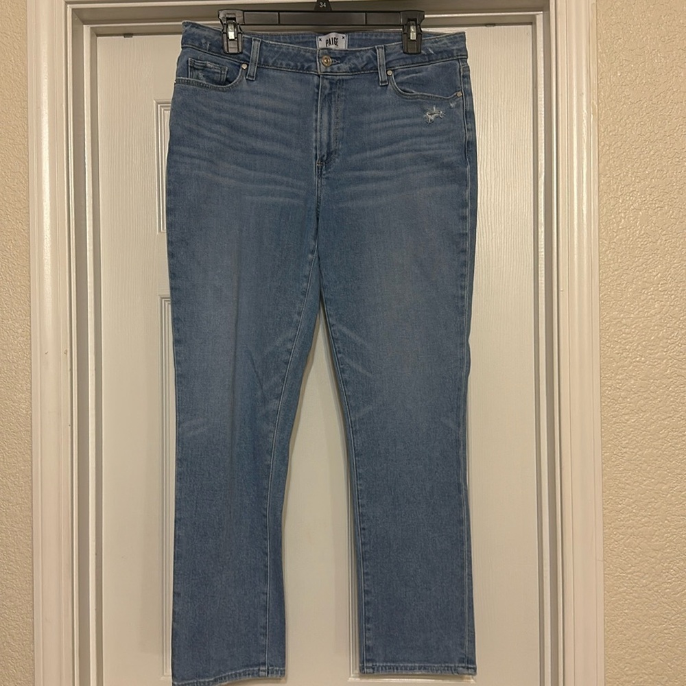 Paige, Brigitte straight leg, mid rise jeans